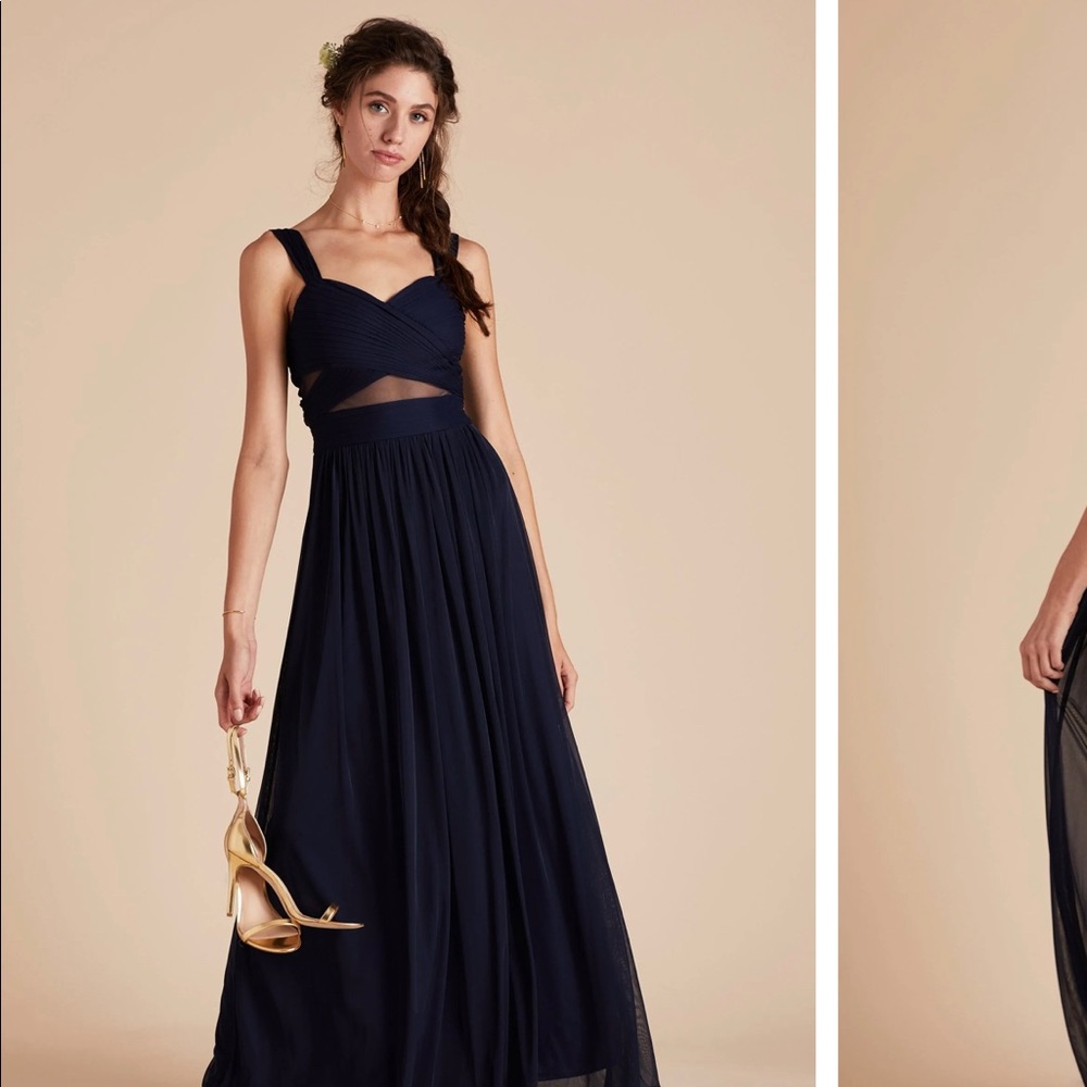 Navy Birdy Grey Bridesmaids Dress